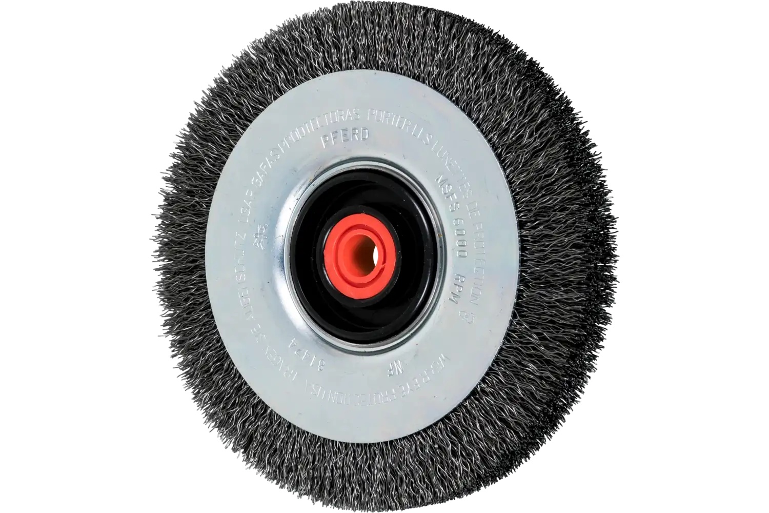 Show details for Pferd Ezmount Wire Wheel 6" Dia .014 Carbon Steel Carbon Steel Arbor Picture of Pferd Ezmount Wire Wheel 6" Dia .014 Carbon Steel Carbon Steel Arbor